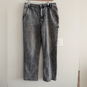 AFRM Washed Black Relaxed Jeans